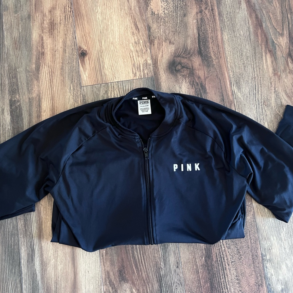 Pink black Zip-Up Jacket